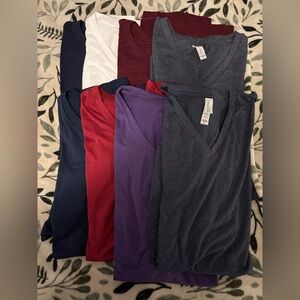 Lot of 8 Bella Canvas Gildan Solid Tee Shirts -Multi-Colors, sizes XL—3XL